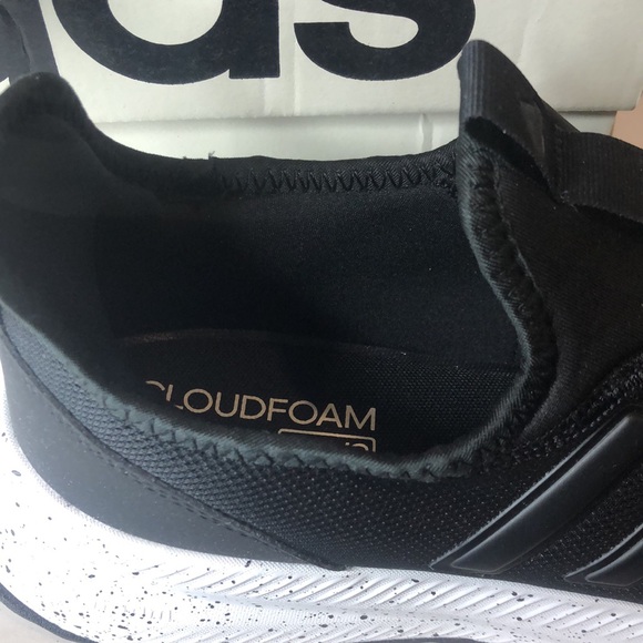 ADIDAS CLOUDFOAM X_PLRPULSE Black w Speckled Soles Slip On Shoes Sz 10 NIB - Picture 16 of 17